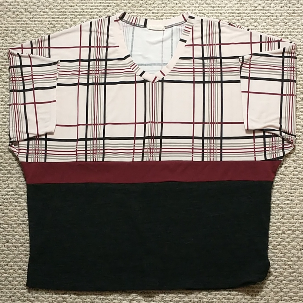 Raw Edge Dolman Short Sleeve Sweater